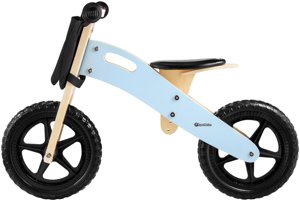 Rowerek biegowy drewniany HyperMotion LEXI - piankowe koła, superlekki - błękitny